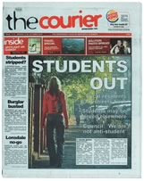 Front cover of The Courier student newspaper from 2005